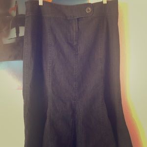 Denim Mermaid Trumpet Skirt